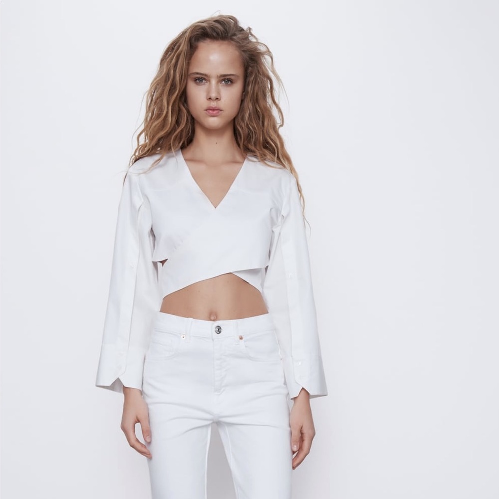 Zara cut out wrap top